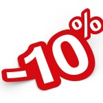 Percent sticker 3d render illustration